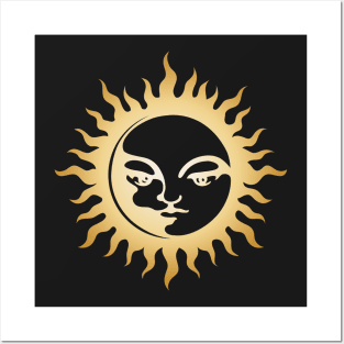 Sun face Posters and Art